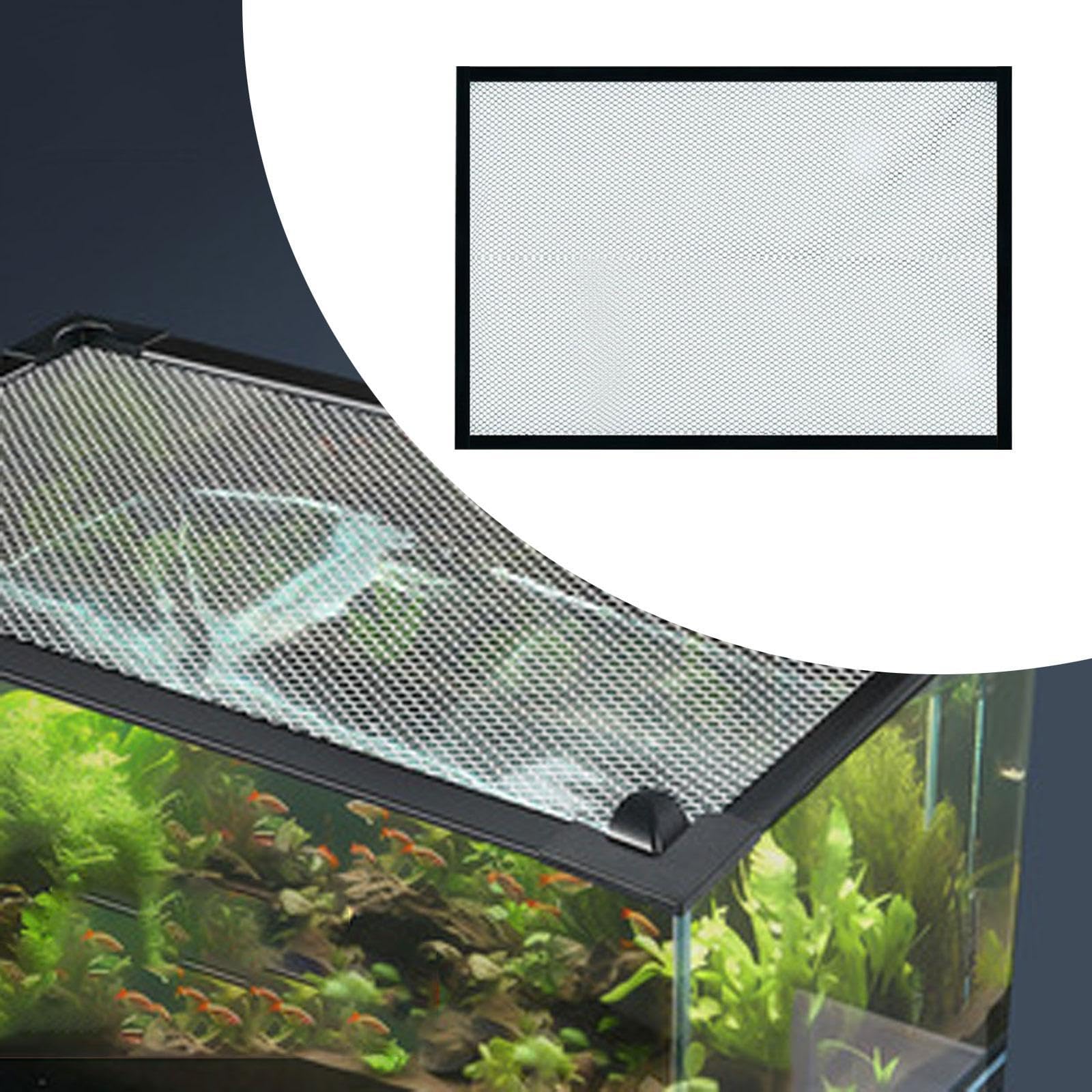 Amazon | FewNvWa 水槽カバー、ジャンプ付き水族館用の透明なメッシュ